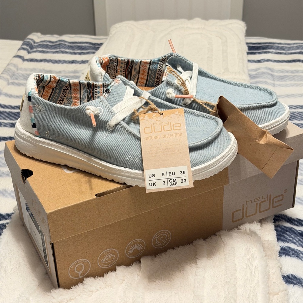 Hey Dude Light Blue Sneakers